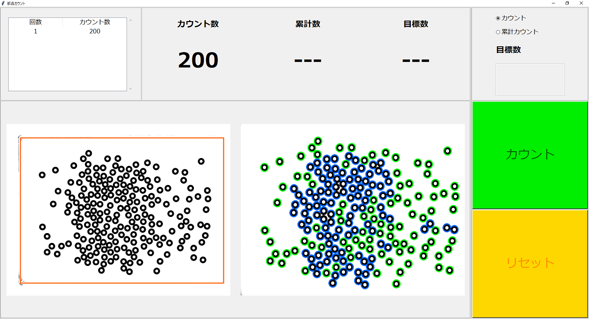 ワッシャーM3のカウント